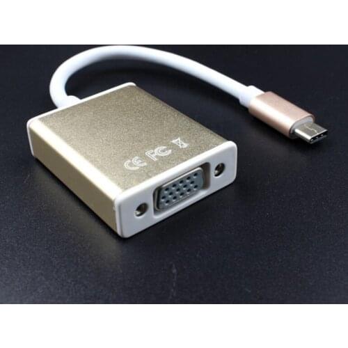 30pcs.USB 3.1 TYPE-C To VGA HD Line Converter Cable.TYPE-C USB3.1TO VGA Adapter
