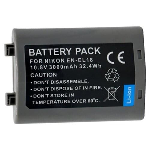 3000mAh for Nikon EN-EL18 ENEL18 Digital camera battery Camcorder Fully decoded battery