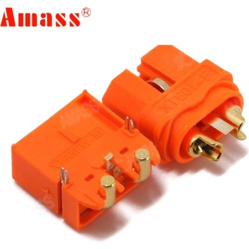 5/10 pair AMASS XT60 2+1 Connector With Signal Pin XT60IPW XT60I Horizontal Rectangular Plate Plug Two Core Version For Rc Parts