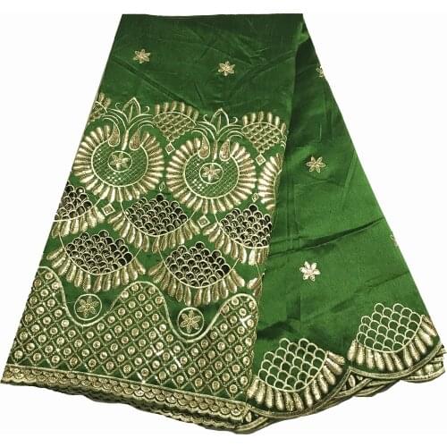 5 Yards Mesh Sequence Lace Fabric Green George Lace Fabric Raw Silk Nigerian Wedding Evening Dress African Style KRL-91201
