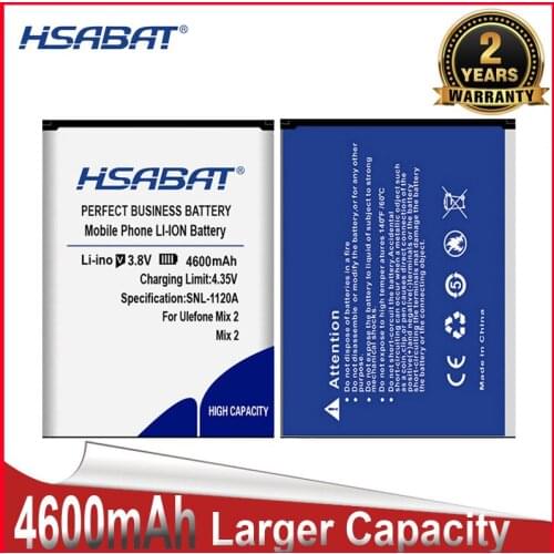 HSABAT 0 Cycle 4600mAh Battery for Ulefone Mix 2 Mix2 5.7 inch MTK6737 High Quality Mobile Phone Replacement Accumulator