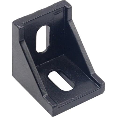 10pcs Aluminum 2020 Corner Bracket Fittings Corner Angle Bracket Connector 2028 3030 Aluminium Profile Black color CNC Router