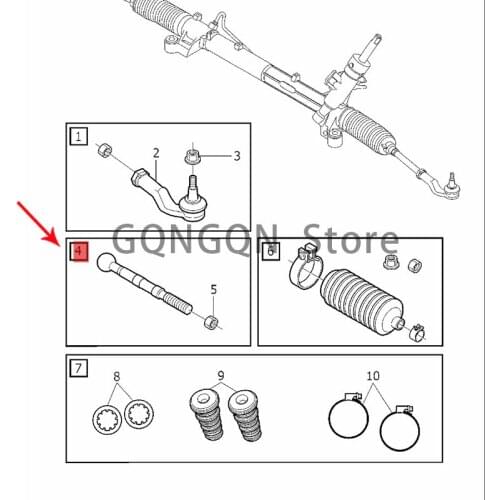 CAR steering rod S40 2004-2012vol vov50 s40 c70 c30 Steering rod Steering gear outer ball head Steering gear outer tie rod Pull