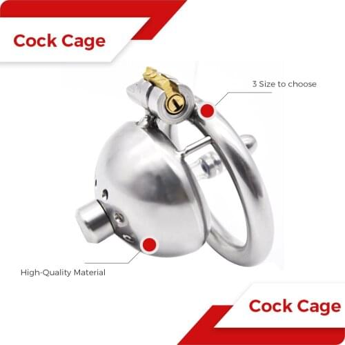 BDSM Small Male Cock Cage Penis Ring Lock Chastity Device Belt Slave Training Outdoor Wear Adult Gay Roleplay Sex Toy for Men