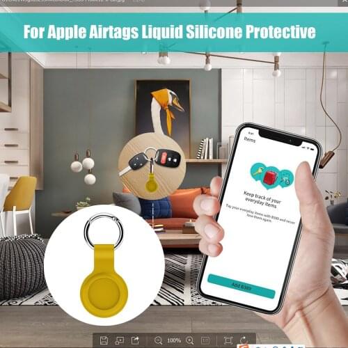 For Apple AirTag Case Silicone Protective Sleeve Cover AirTags Apple locator tracker anti-lost device keychain protective cover