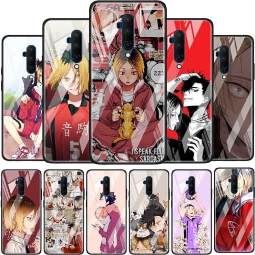 Kozume Kenma Haikyuu Anime Tempered Glass Cover For OnePlus Z 7 8 9 7T 8T 9R Nord 5G Pro Silicone Phone Case Coque