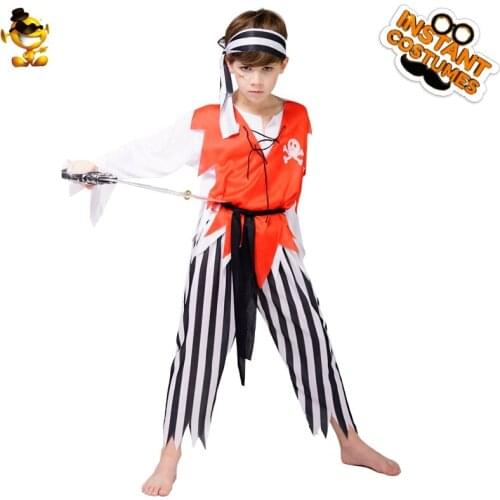 Children Day Kids Pirate Costumes Fancy Dress Carnival Boys Cosplay Domineering Buccaneer Halloween Costume for Baby Boys