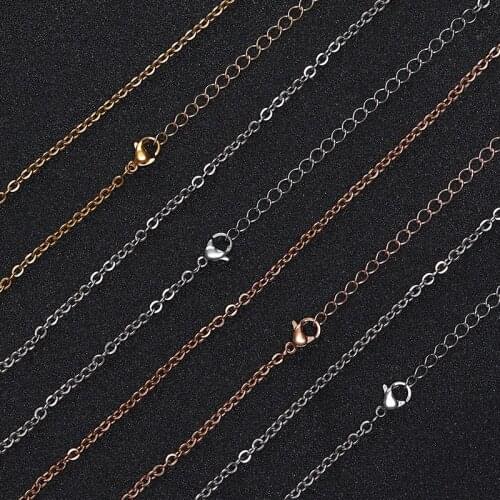 10Pcs/lot Long Necklace Chains Open Link Ring Extended Extension Necklace Chains Tail Extender Jewelry Making Materials Supplies