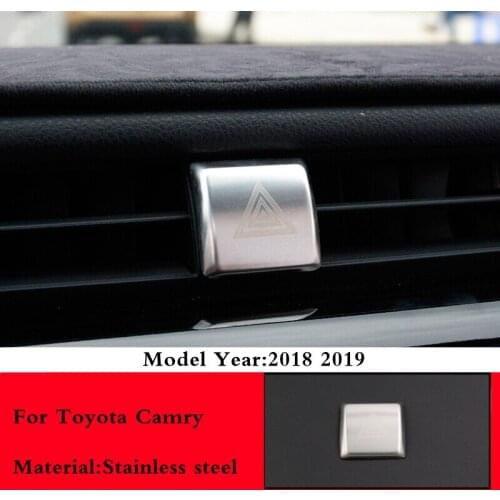 For Toyota Camry 70 XV70 2018 2019 2020 Car Interior Emergency Light Lamp Switch Warning Button Trim Cover Sticker Accessories