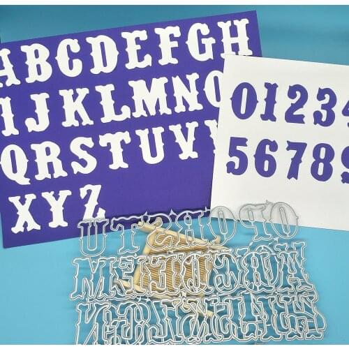 26 English letters, Arabic numerals 0-9 metal cutting mold scrapbook photo album decoration DIY handmade art