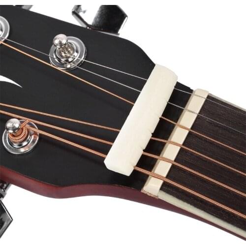 H4GF Electric Guitar Upper Guitar Bridge Nut Saddle for Electric Guitar Self-lubricating Slotted Nut Guitar Accessories