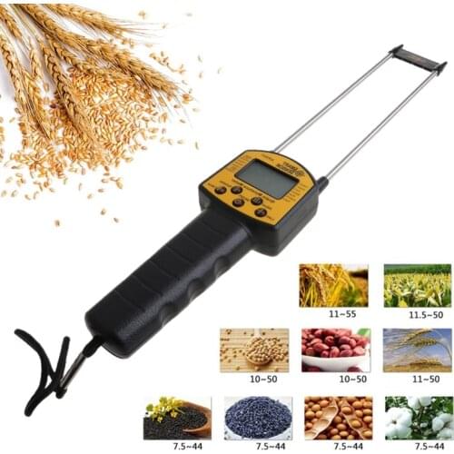 Grain Moisture Meter LCD Digital Display Smart Sensor with Probe for Corn Wheat Rice Bean Wheat Flour Fodder Rapeseed Seed