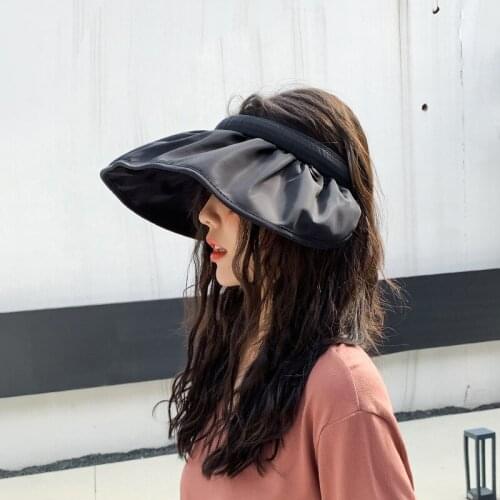 Korean Hat Shade Hair Band Sun Protection Lady Solid Outdoor Casual Woman No Top Light Portable Spring Summer Travel Cap
