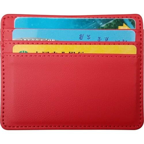 Mens and womens fashion credit card holder PU leather ultra-thin wallet holder credit card holder coin bag ID holder
