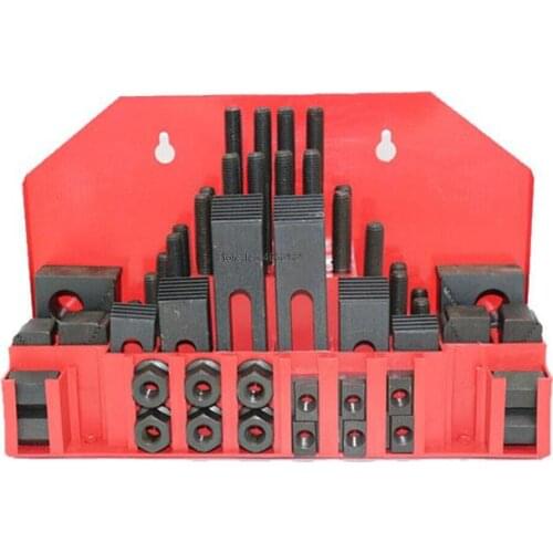 M10 Milling Machine Combination Platen Mold Parts 58PCS/Set Milling Machine Pressure Plate Universal Clamp Group Code Iron