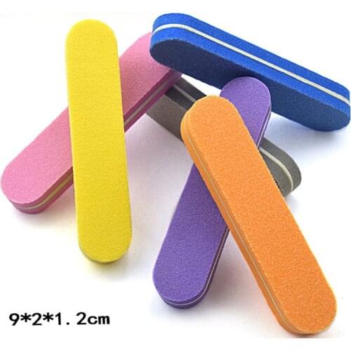 New 1PC Mini Nail File Polish Sanding Washable Nail Care Buffing Double Sided Papersand Nail Art Pedicure And Manicure Tools