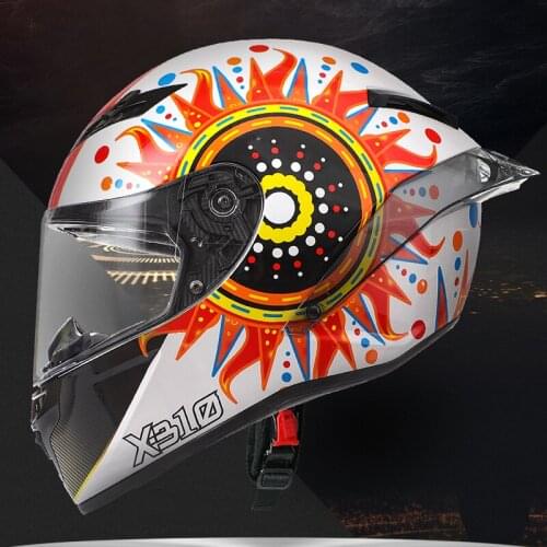 Personality Dirt Bike Four Seasons Street Racing Protect Full Face Motorcycle Helmet with Removable Winter Neck Scar