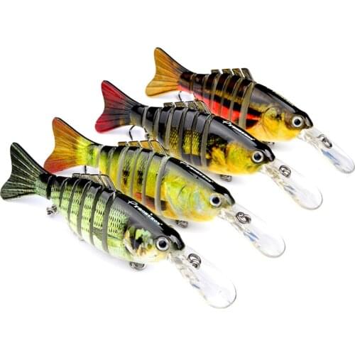 Multi Jointed Swimbait Fishing Lure 7 Segments Artificial Hart Bait Swimbait Wobbler 11.2cm 14g Crankbait Tackle For Bass Pesca