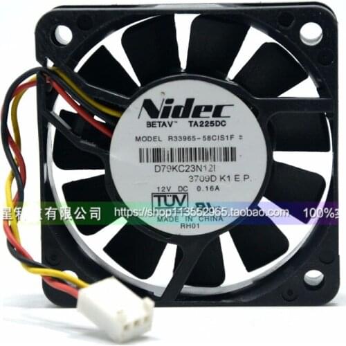 New original 6015 TA225DC R33965-58 CIS1F DC12V 0.16A cooling fan