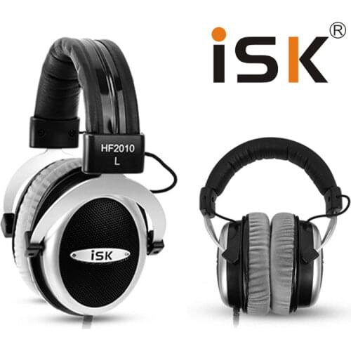 Original ISK HF2010 Semi-open Monitor Headphones HiFi Stereo Earphone Studio Recording Audio Headset Noise Canceling Headphones