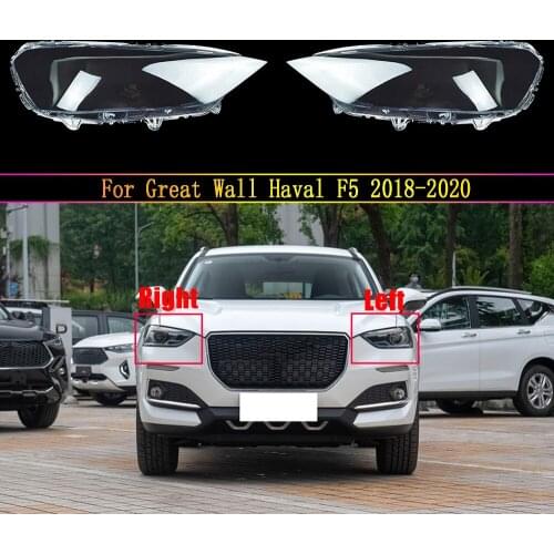 Front Headlamps Glass Cover Transparent Lampshades Lamp Shell Masks Headlight Cover Lens For Great Wall Haval F5 2018 2019 2020