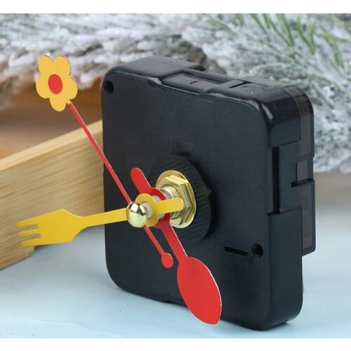 Simple Repair DIY Gold Hands Quartz Wall Clock Movement Mechanism Replacement Parts Kit Black Basement