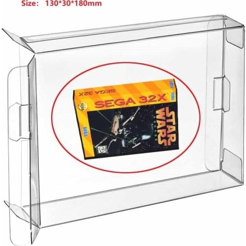 Ruitroliker 10Pcs Clear Protecter Box Sleeve CIB for 32X Games Cartridge box