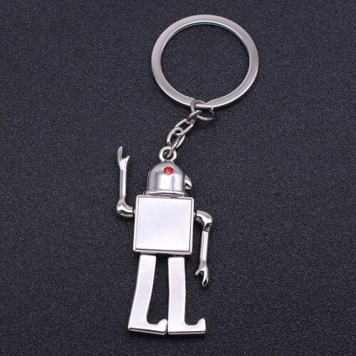 Robot keychain for women key ring creative key chain key holder high quality portachiavi chaveiro llaveros hombre bag charm