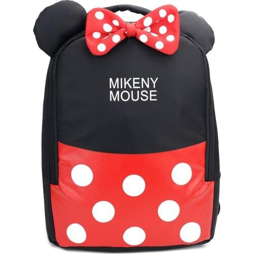 Disney Mickey Mouse Cute Cartoon Backpack kindergarten wandered off prevent Backpack 3-6 years old girl boy Minnie bag school