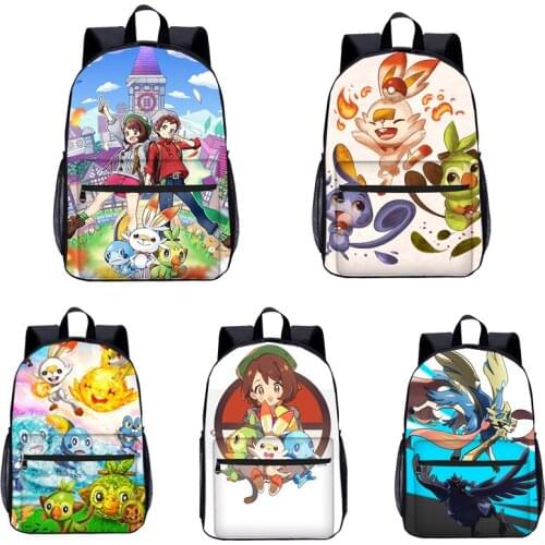 17 Inches Pokemon Cartoon Backcpack Kids Cute Schoolbags Pikachu Anime Backpack Hight Quality Men Women Laptop Bags Kids' Bags