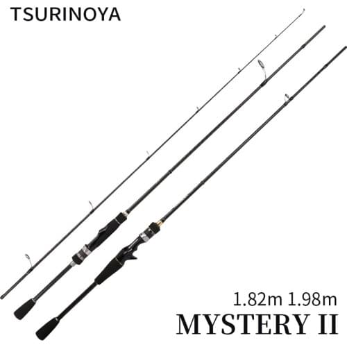 TSURINOYA MYSTERY Spinning Casting Fishing Rod 1.82m 1.98m F Power Sea Bass Trout Long Casting Rod Full FUJI Guide Ring Lure Rod