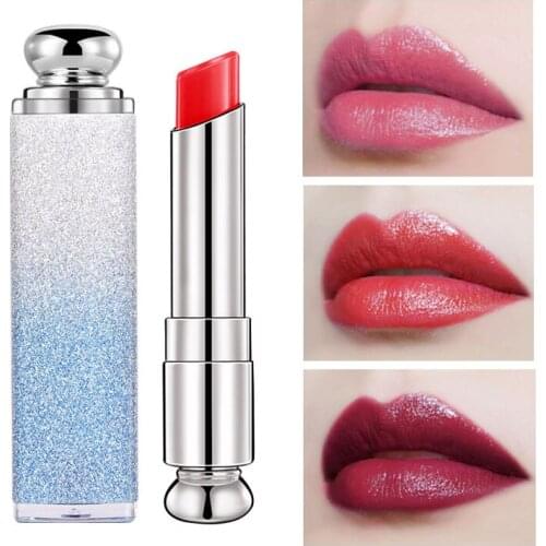 Sukone moisturizing lipstick in rainbow flash glitter tube waterproof long lasting 8 colors dark red brown lipstick pencil BN113