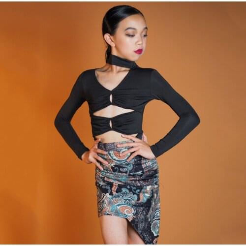Latino Dance Skirts For Girls Performance Costume Designer Clothing Ballroom Practice Wear Dance Outfits Salsa Dance Wear JL2101