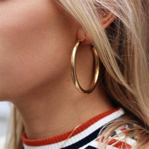 LUSION Vintage Metal Hoop circle Earring for women Creative Geometric statement Punk earring Hanging fashion jewelry trendy nEW
