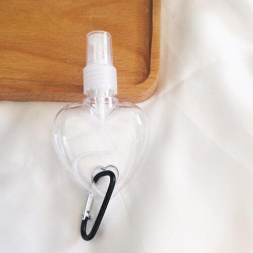 10Pcs Travel Bottle Keychain 50Ml Heart Shaped Fine Mist Spray Bottle Portable Empty Reusable for Liquid Containers