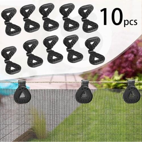 10 Pcs Sunshade Net Clamps Outdoor Shade Mesh Fixing Clip Shade Netting Tent Cramp Installation Hooks