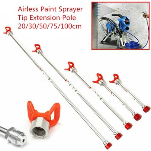 20/30/50/75/100cm Airless Paint Sprayer Base Tip Spray Gun with Extension Pole Rod for Garden Irrigation Car Cleaning Tool
