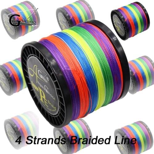 4 Strands Braided Fishing Line 1000m Multi Color Super Strong Fishing Line Japan Multifilament PE Braid Line for carp fishing