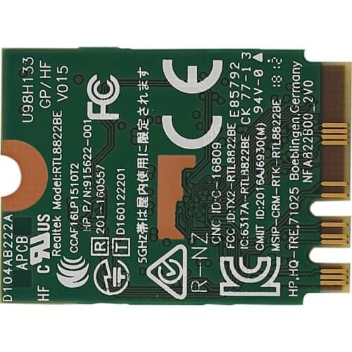 AC WIFI Adapter for RTL8822BE NGFF M.2 802.11Ac 2.4G/5GHz Wireless Wifi Card+Bluetooth 4.1 FRU: 01AX711 01AX712 for Thinkpad