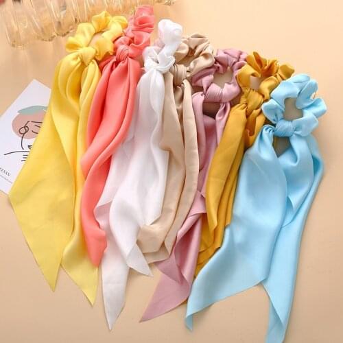 Hair Accessories For Women Headband Fashion Scrunchies Hair Ribbons Clips Band Headbands Solid Polyester Hair Ties