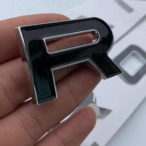 Car Styling Hood Trunk Logo Badge Sticker For Range Rover Sport Evoque DISCOVERY ABS Letters Emblem Accessories Glossy Black