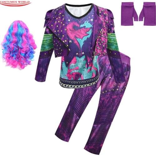 Queen Audrey evie Costumes girls Halloween Costumes for Child funny Party kids Audrey descendants 3 Mal Cosplay Fantasia costume