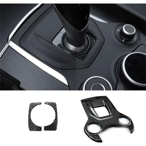 For Alfa Romeo Giulia Stelvio Car Gear Panel Decorative Shell Car Center Console Cover Interior Decoration Accessories