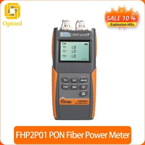 FHP2P01 PON ftth optical power meter for EPON GPON xPON, OLT-ONU 1310/1490/1550nm PON Power Meter for adapter