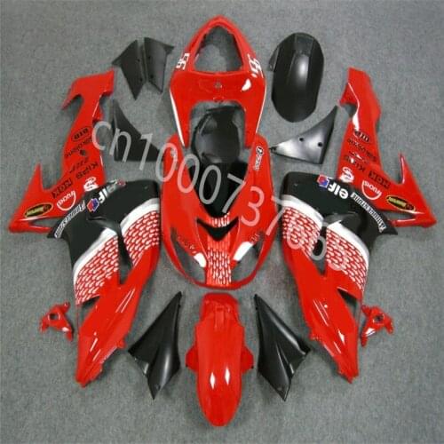 Red black white Injection Fairing kits FOR KAWASAKI NINJA ZX10R 06-07 ZX 10R 06 07 ZX-10R 06-07 10 R ZX 10R 2006 2007 Fairing