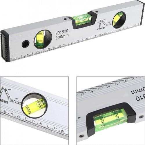 Sale 300mm Precision Magnetic Aluminum Alloy Level Ruler with Blister Design and Mm Scale for Building Decoration Measurement
