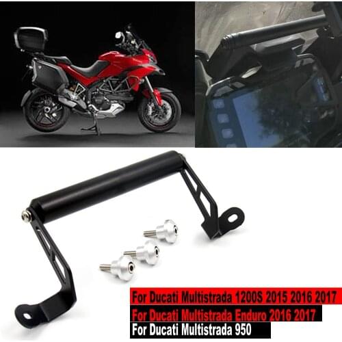 MTImport GPS Smart Phone Navigation Mount Mounting Bracket Adapter Holder For Ducati Multistrada 950 1200S 1200 Enduro 2015-2017