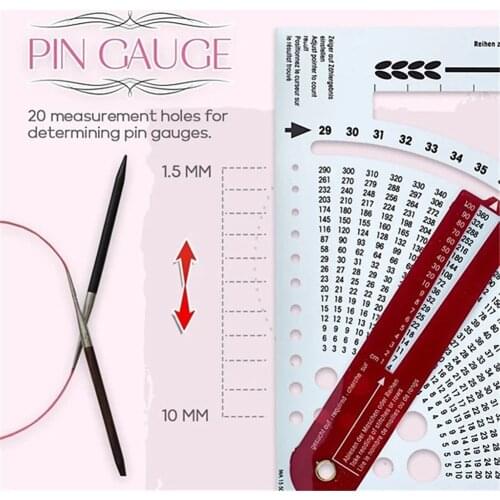 Newest Knitting Gauge Converter Knit Counter Weaving Ruler Density Ruler For Knitting Works Crafts Sweater Knitting Tools