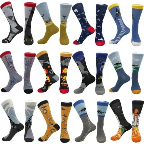 2021 new product hot sale cotton high-top mens socks personality creative cartoon tube socks women