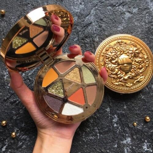 GUICAMI Genuine 9-color Eyeshadow Palette Tikka Goddess 9-color Eyeshadow Waterproof, Non-tipping, Long-lasting Natural